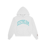 COLLEGE CROPPED HOOD - WHITE