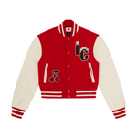 CHERRY VARSITY JACKET - RED