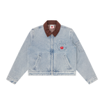 TEAM IC CROPPED WORK JACKET - LIGHT WASH BLUE