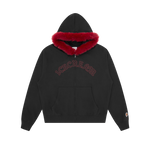 GOTHIC ZIP THROUGH HOOD - BLACK