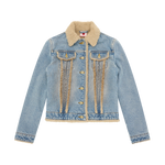 SHERPA LINED DENIM JACKET - DIRTY WASH BLUE