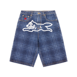 CHECK RUNNING DOG JORTS - INDIGO