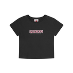 GLITTER BABY TEE - BLACK
