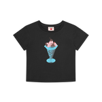 SUNDAE BABY TEE - BLACK