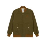 DRILL COTTON BOMBER - OLIVE
