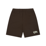 SMALL ARCH LOGO SHORTS - BROWN