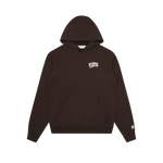 SMALL ARCH LOGO POPOVER HOOD - BROWN