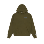 SMALL ARCH LOGO POPOVER HOOD - OLIVE