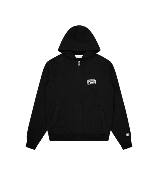SMALL ARCH LOGO ZIP THROUGH HOOD BLACK Billionaire Boys Club