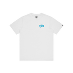 SMALL ARCH LOGO HIGHLIGHTER T-SHIRT - WHITE/BLUE