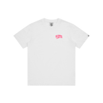 SMALL ARCH LOGO HIGHLIGHTER T-SHIRT - WHITE/PINK